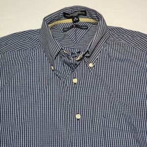 Tommy Hilfiger Full Button LS Dark Blue Stripe - Size 16, 32-33